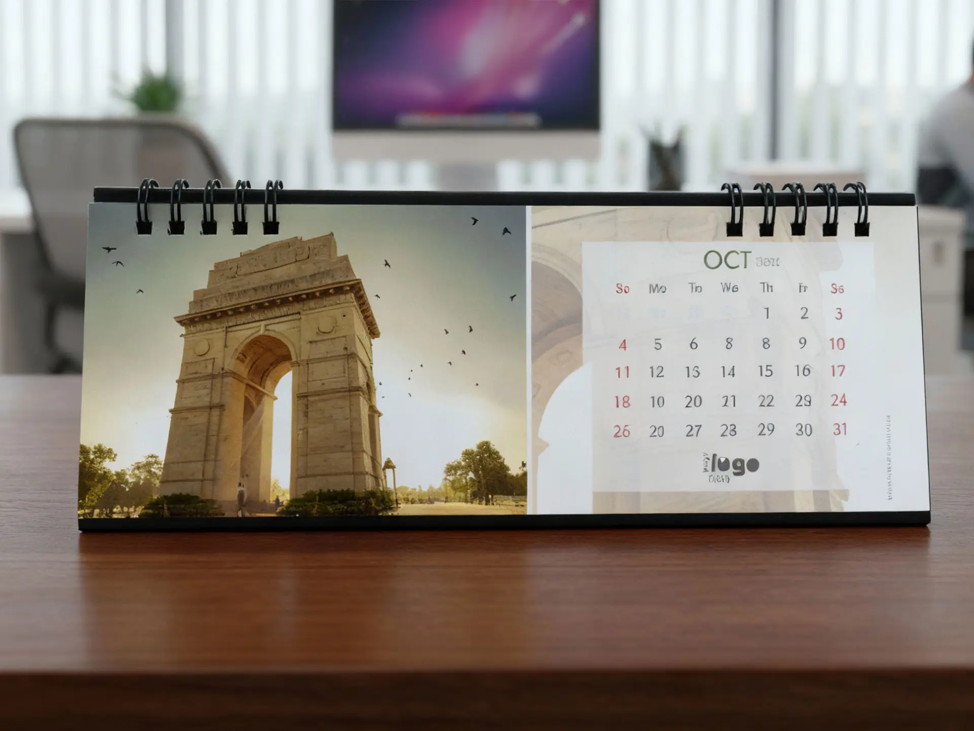Long Desktop Calendar