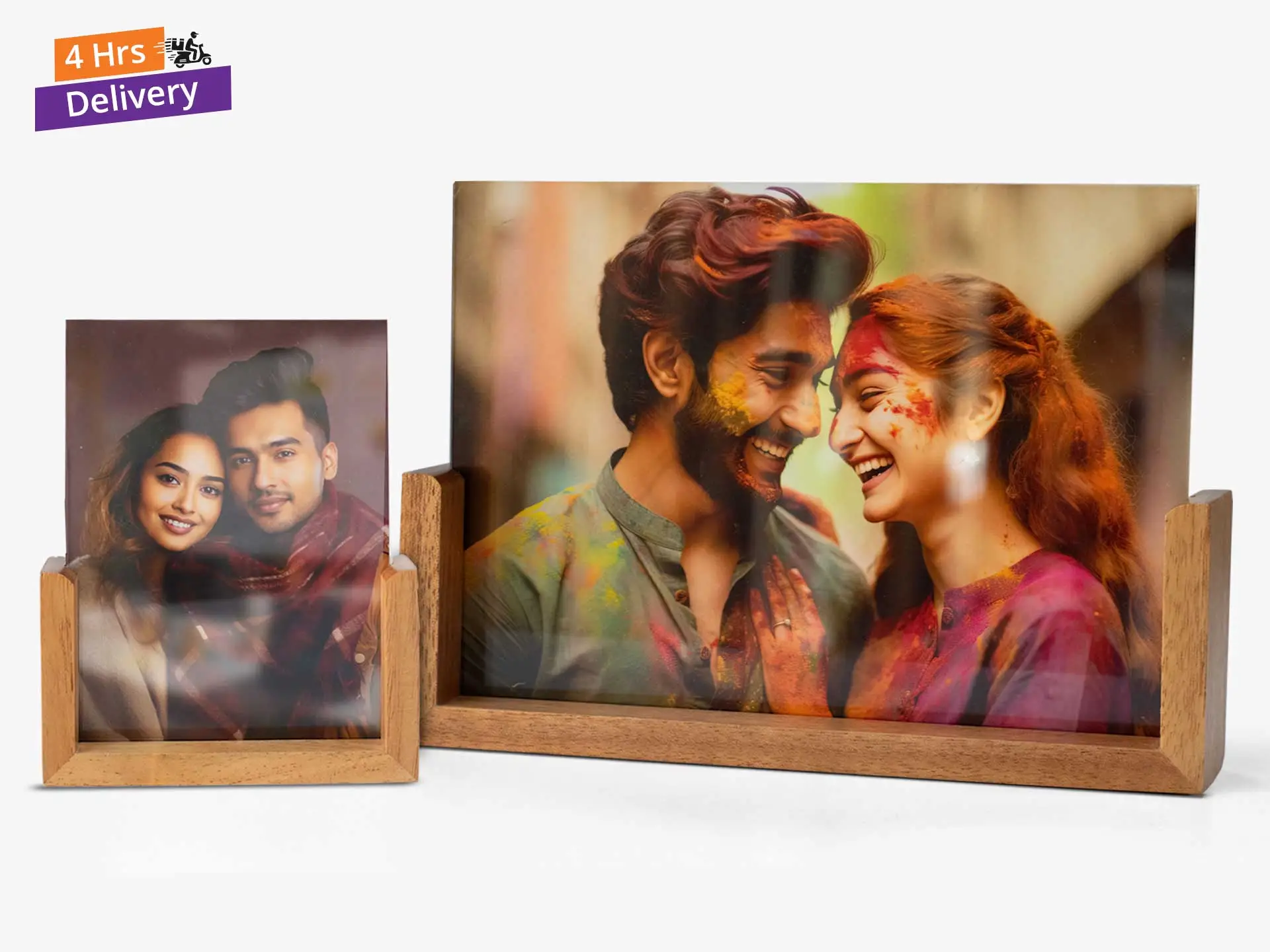 Personalized Photo with Wooden Stand