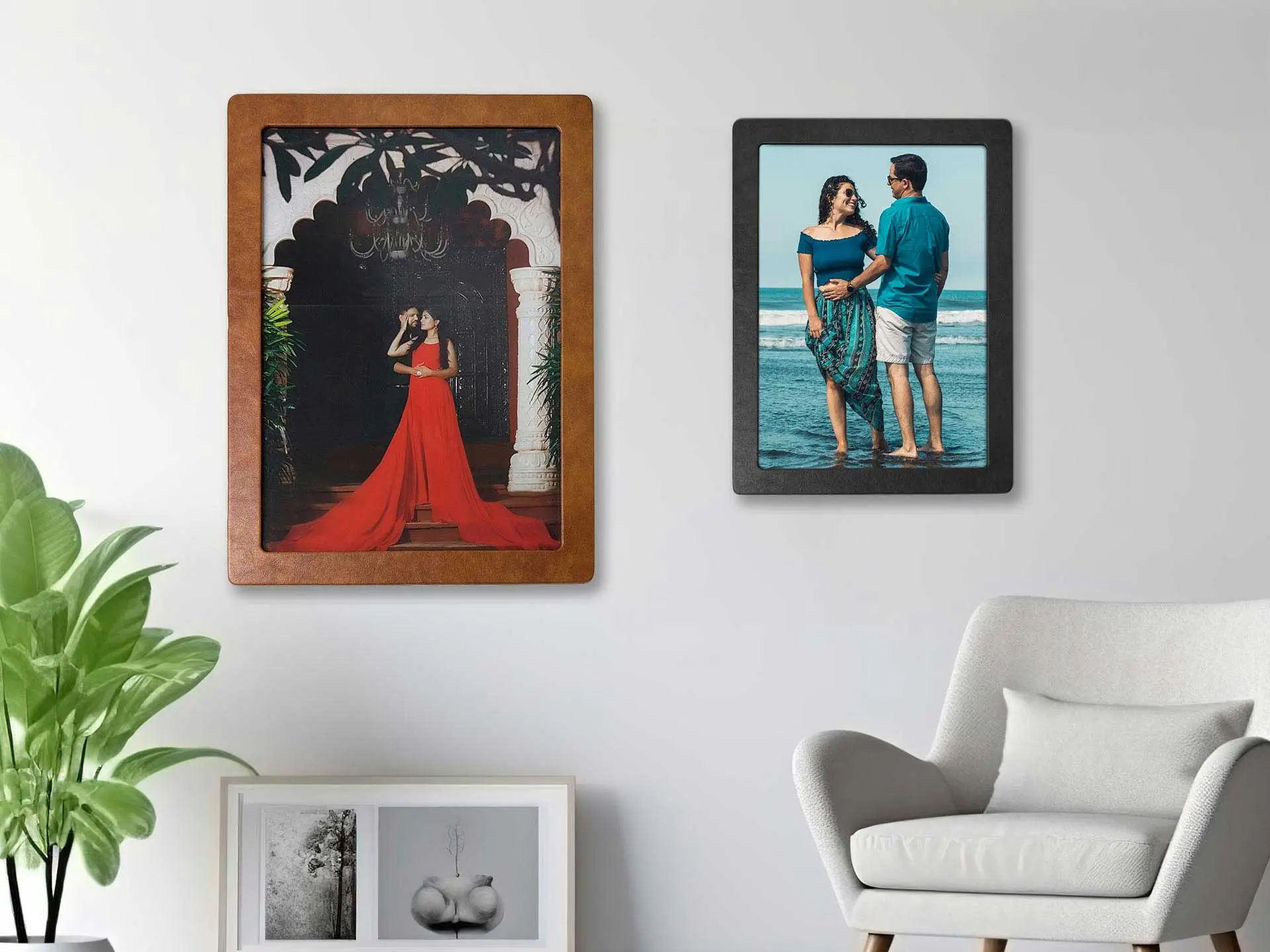 Leatherette Acrylic Frame