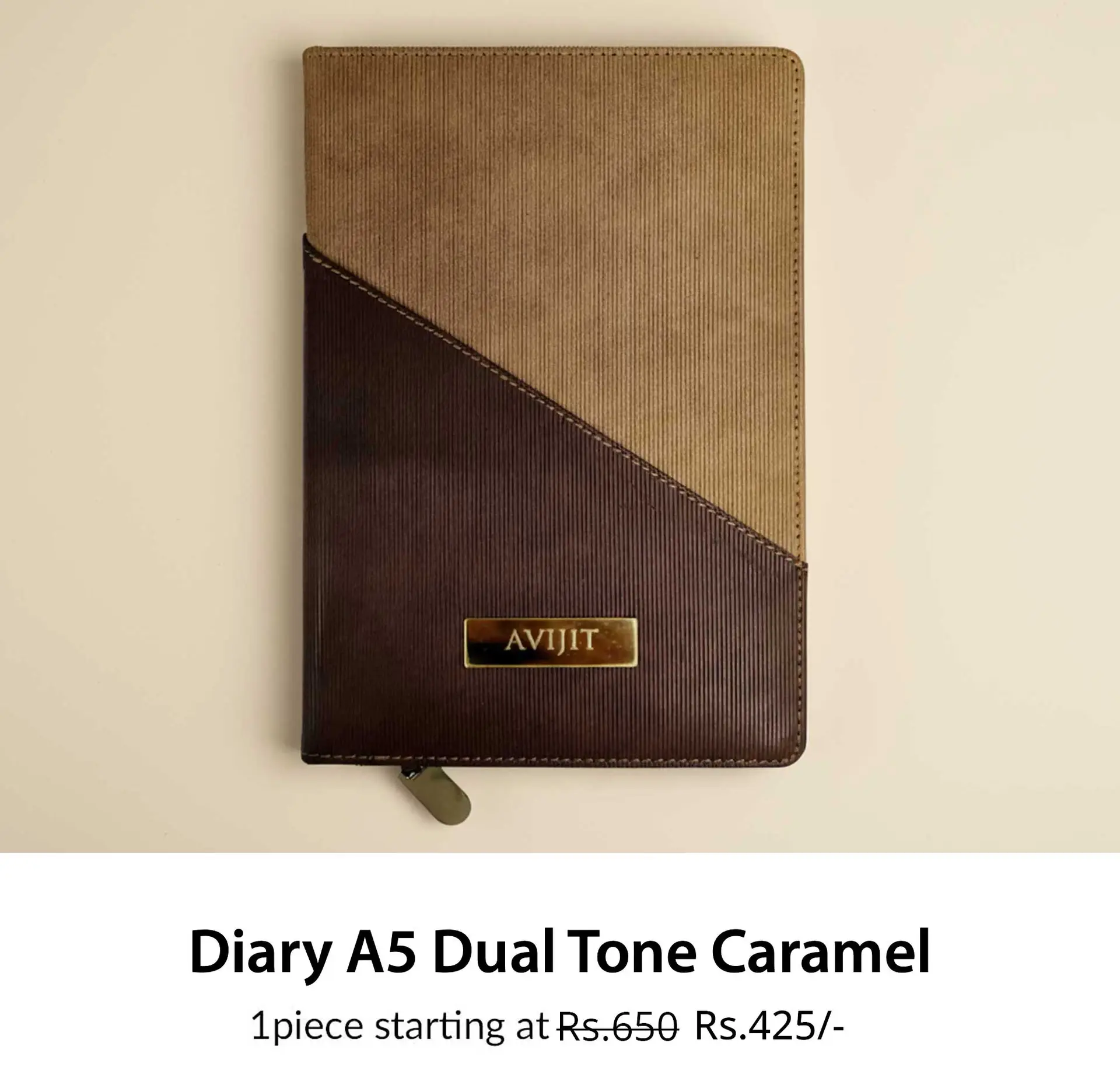 Diary A5 Dual Tone Caramel