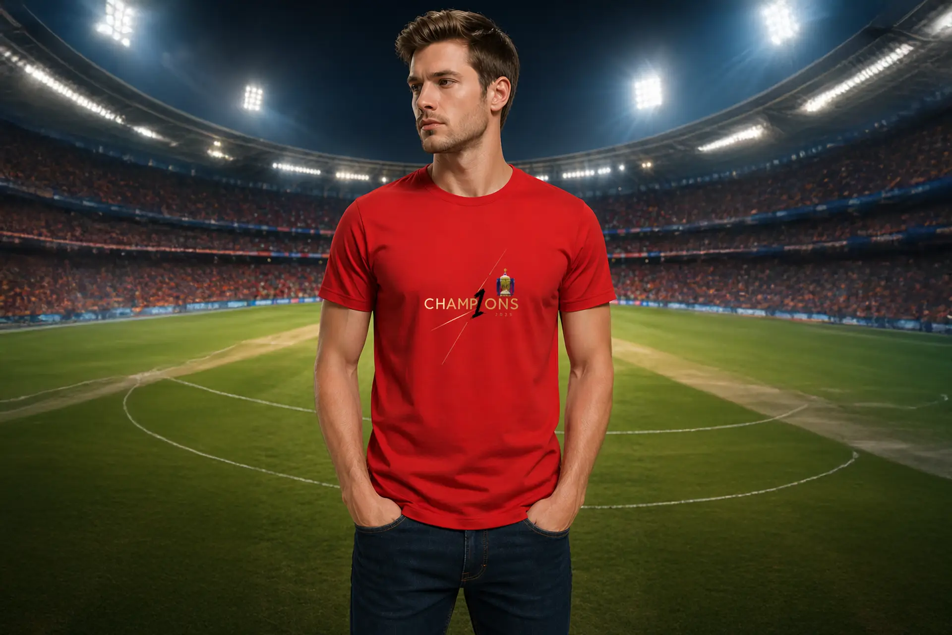 IPL RCB Red Round Neck Tshirt