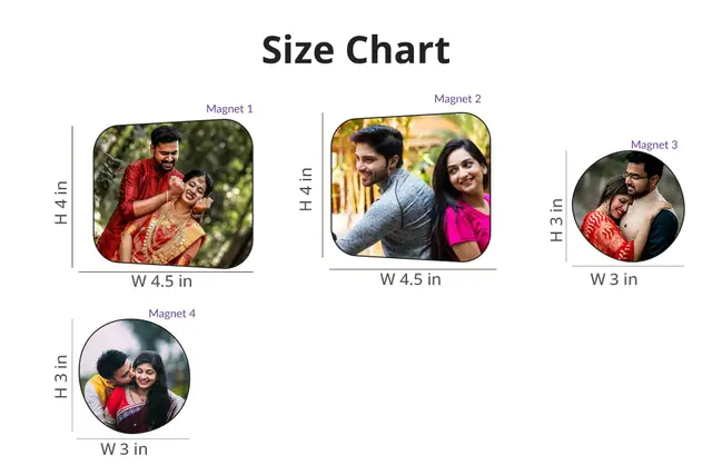 Asymmetric Fridge Magnets - Set of 4