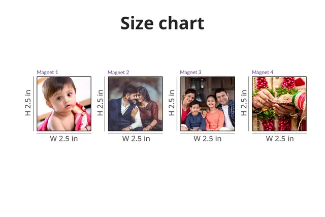 Photo Fridge Magnet Combo - Set of 4