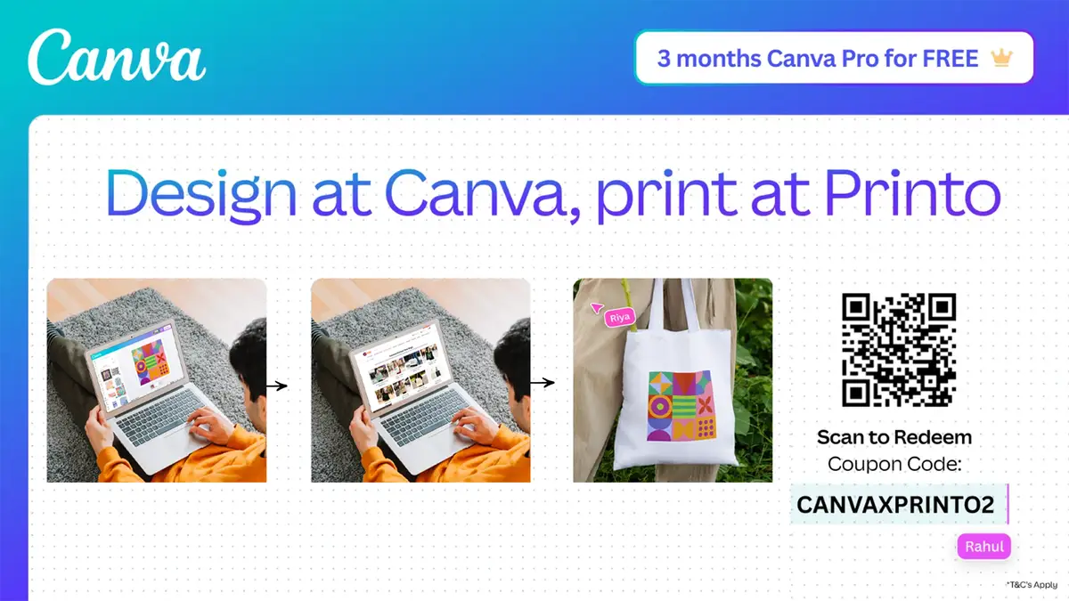 Printo x Canva Partnership | Get 3 Months Canva Pro Free