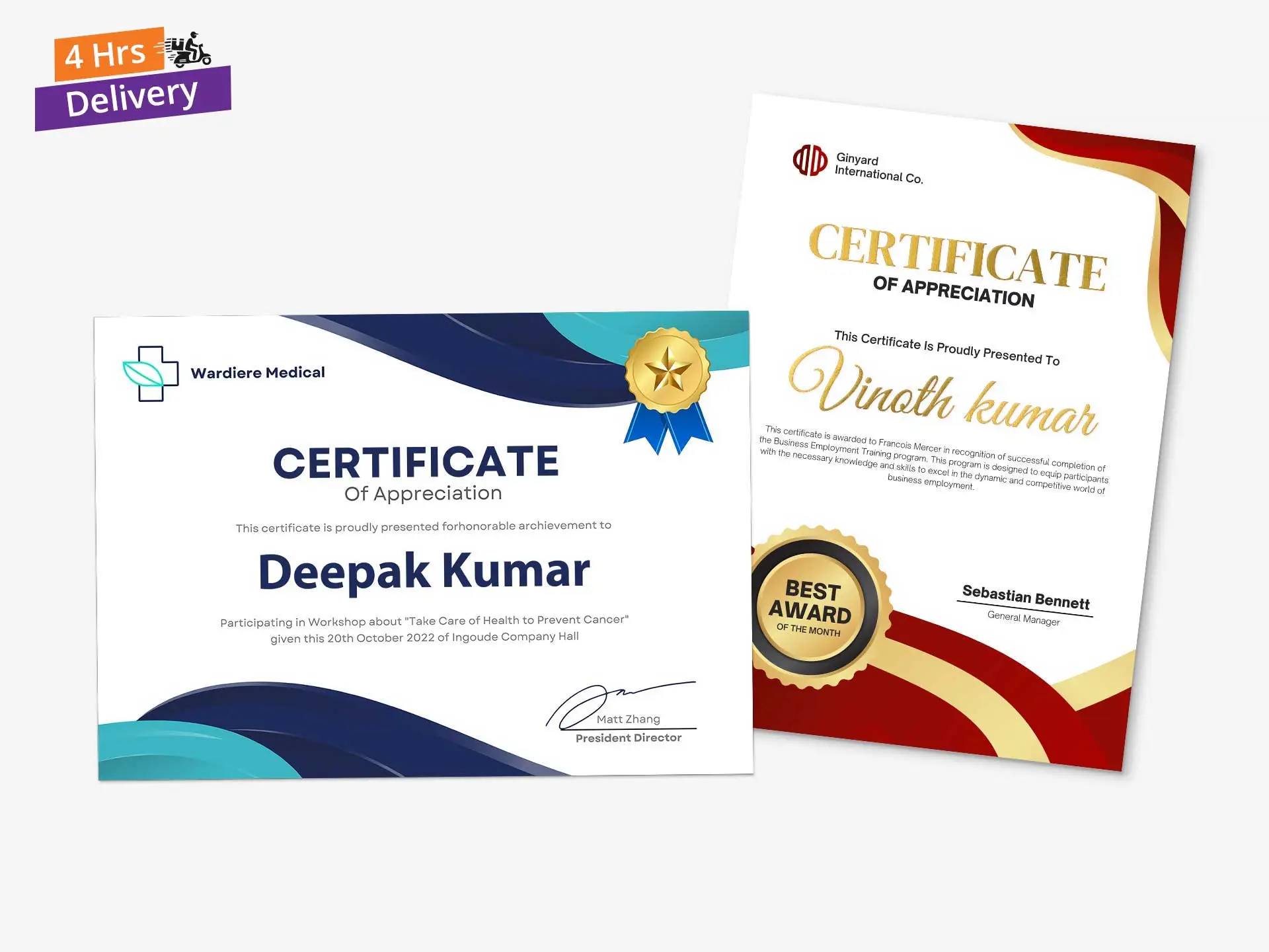 Premium Paper Certificates