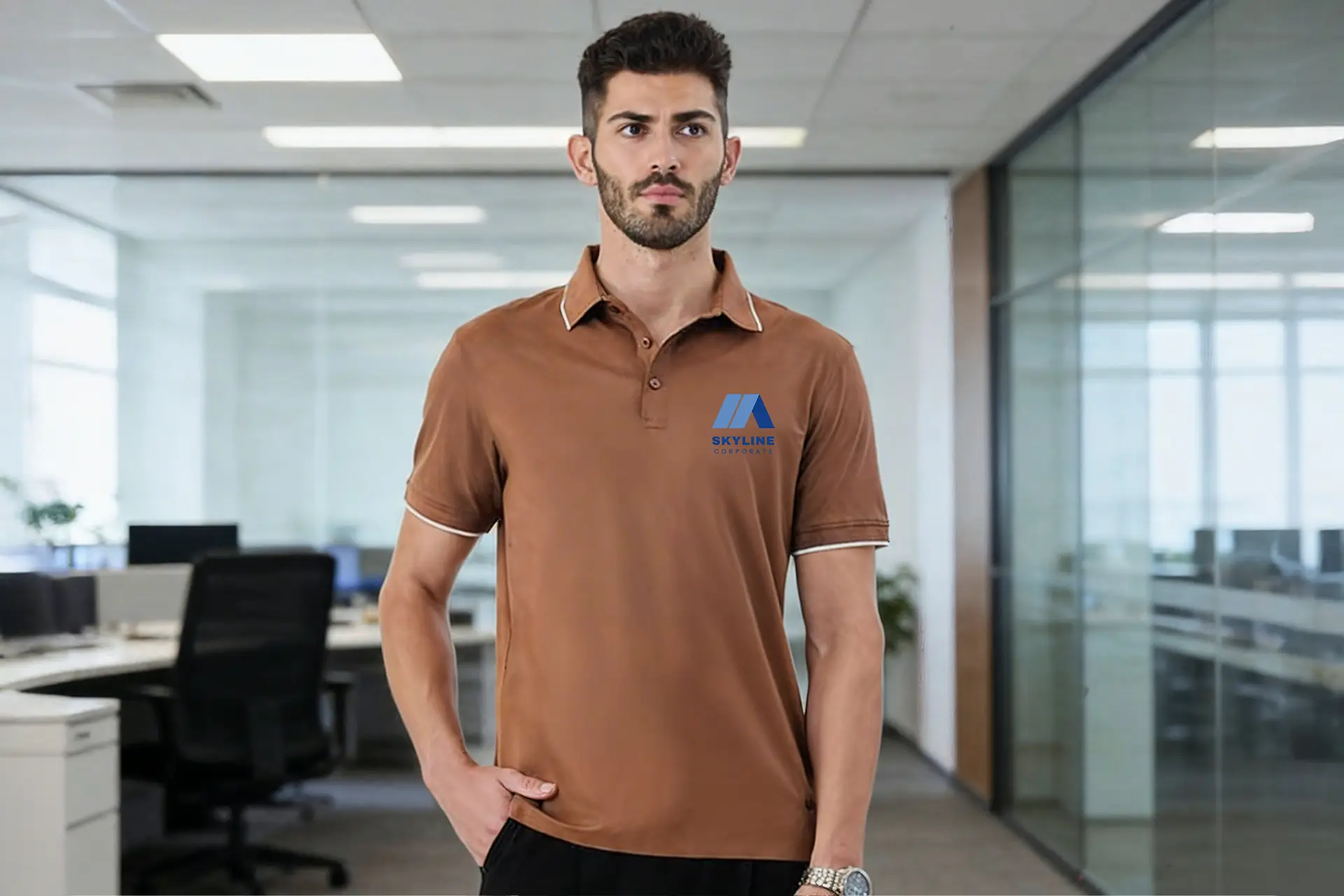 Snitch Design Tipping Polo Tshirt