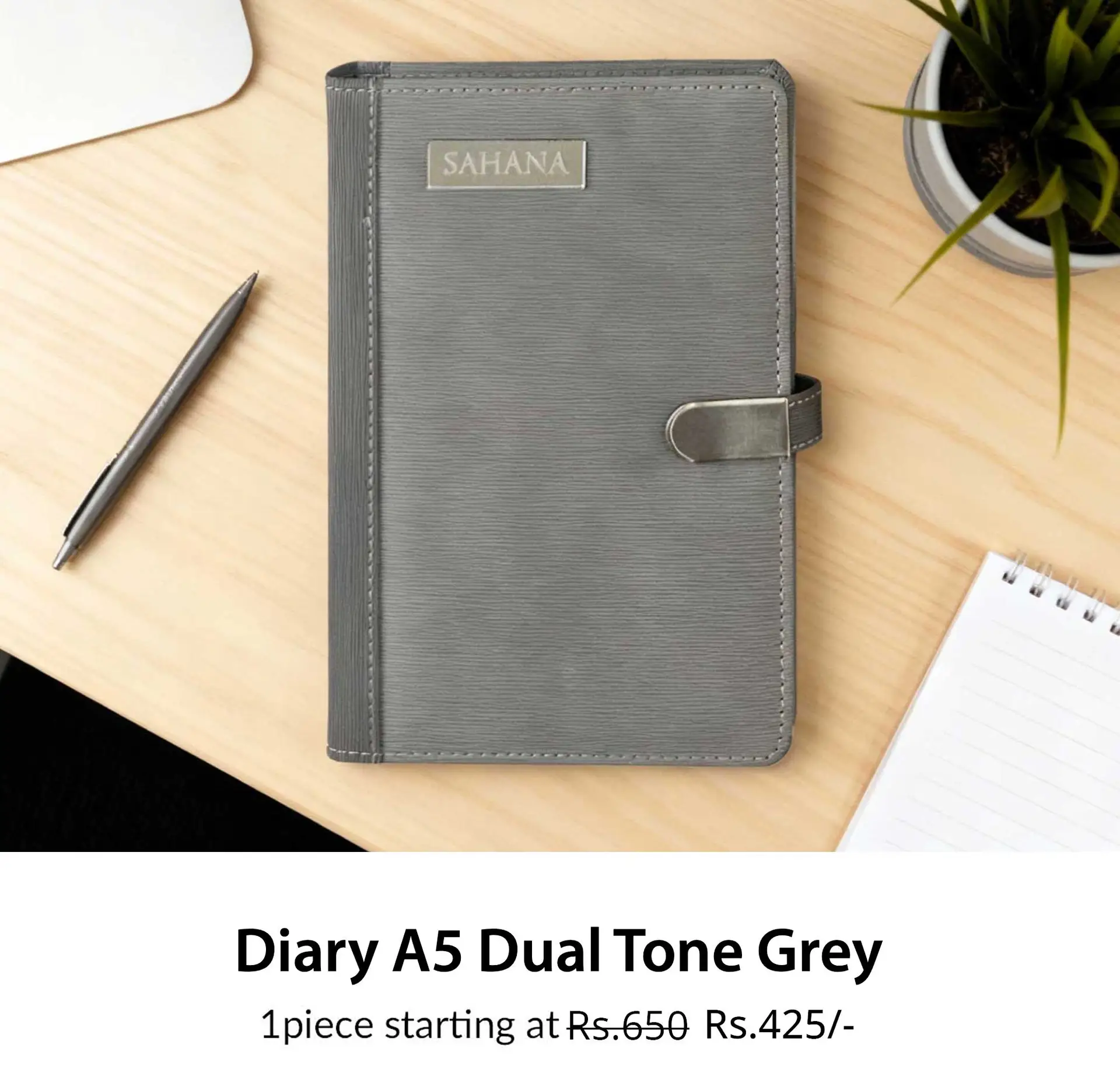 Diary A5 Dual Tone Grey