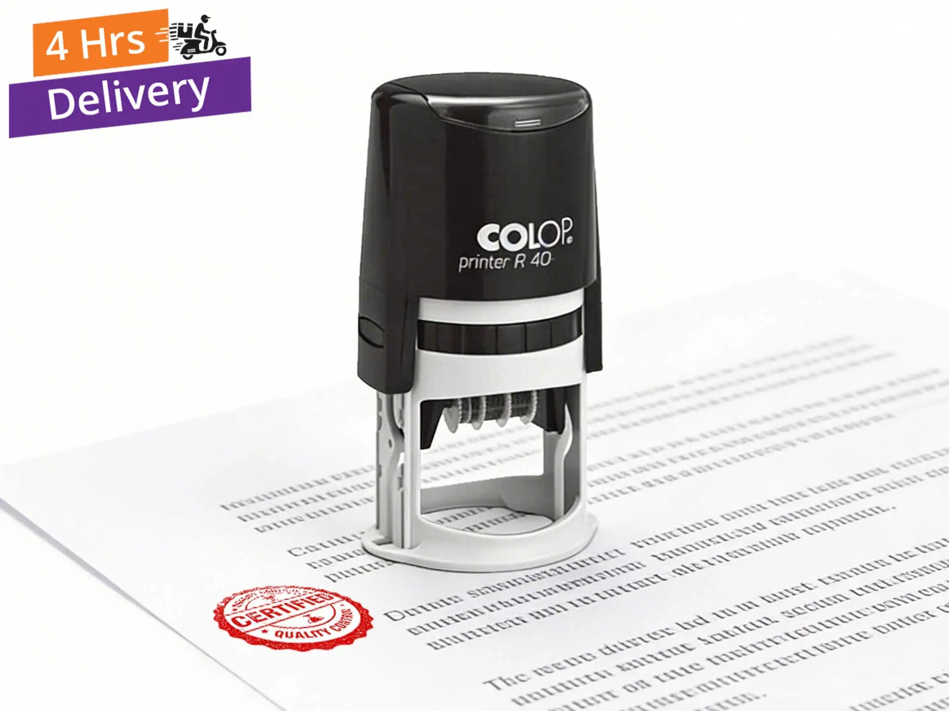 Circle Self-ink Rubber Stamps