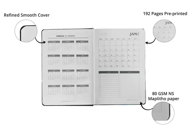 Soft-bound Black Diary