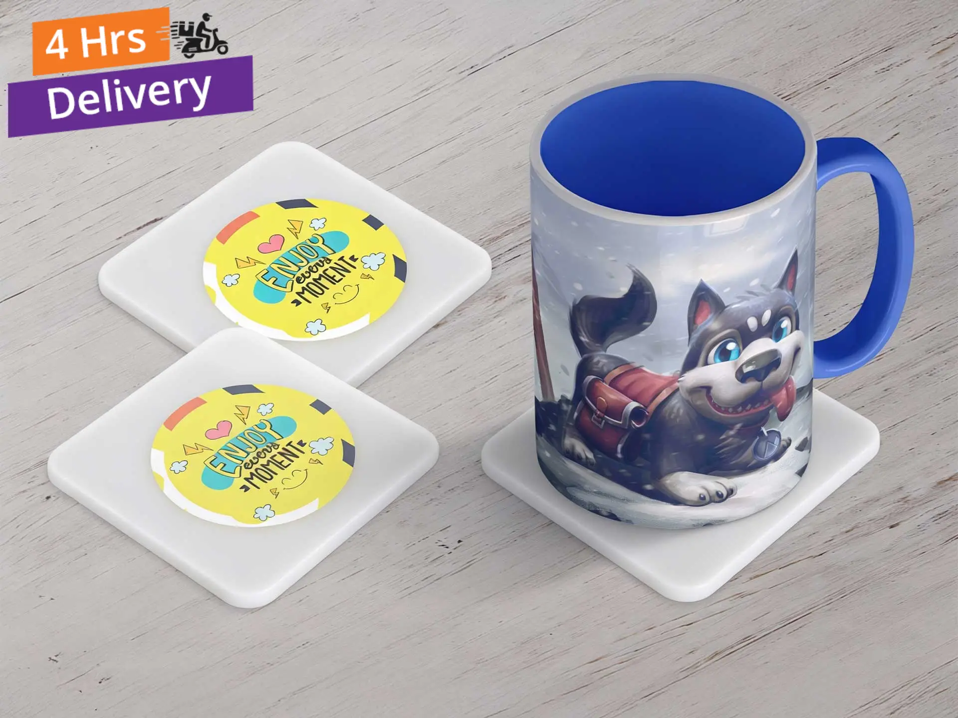 White Acrylic Photo Coasters