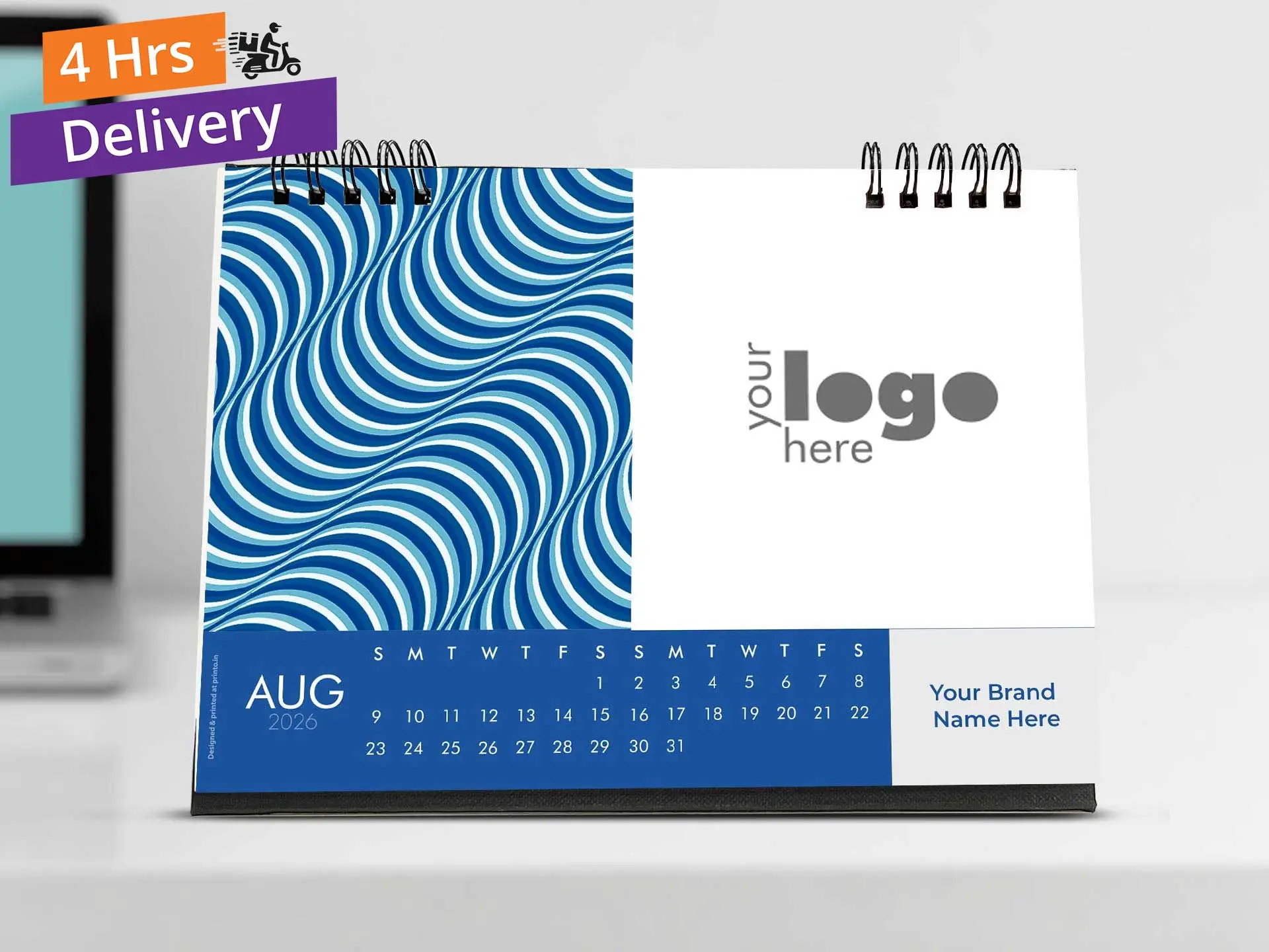 Personalized A5 Desktop Calendar Landscape