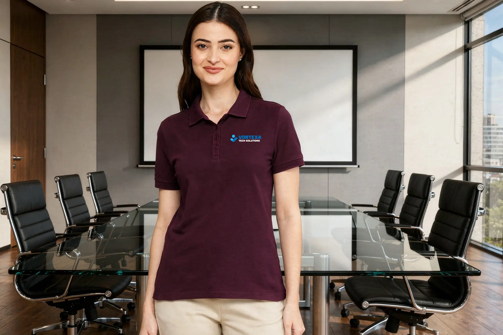 Womens Jack and Jones Jacquard Polo Tshirt