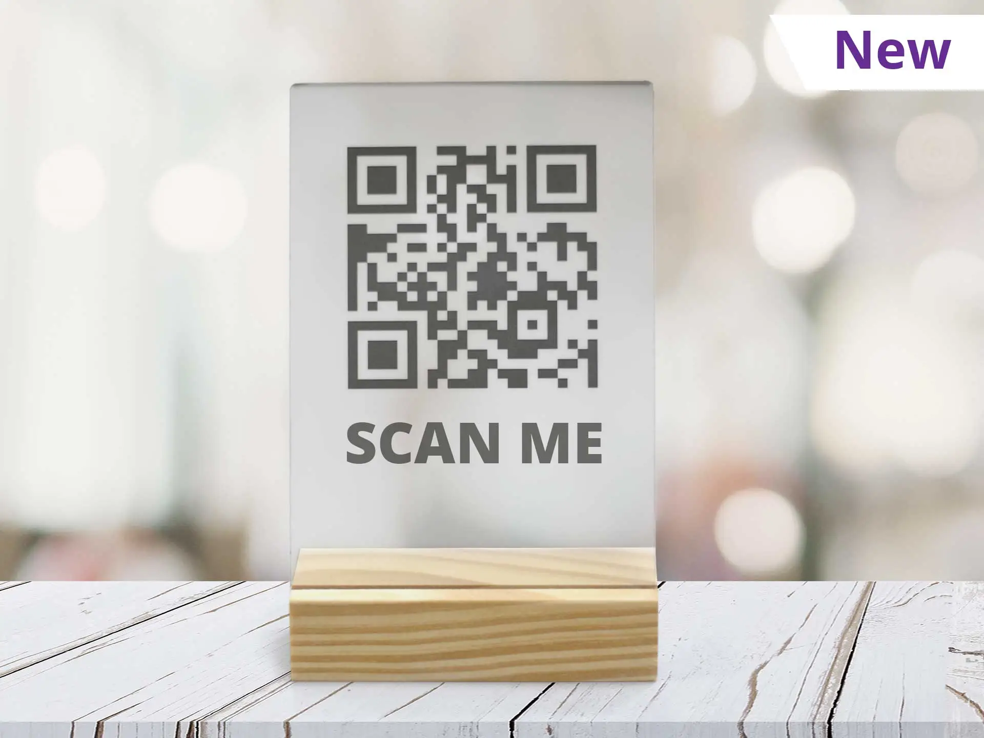 Acrylic Wood QR Stands