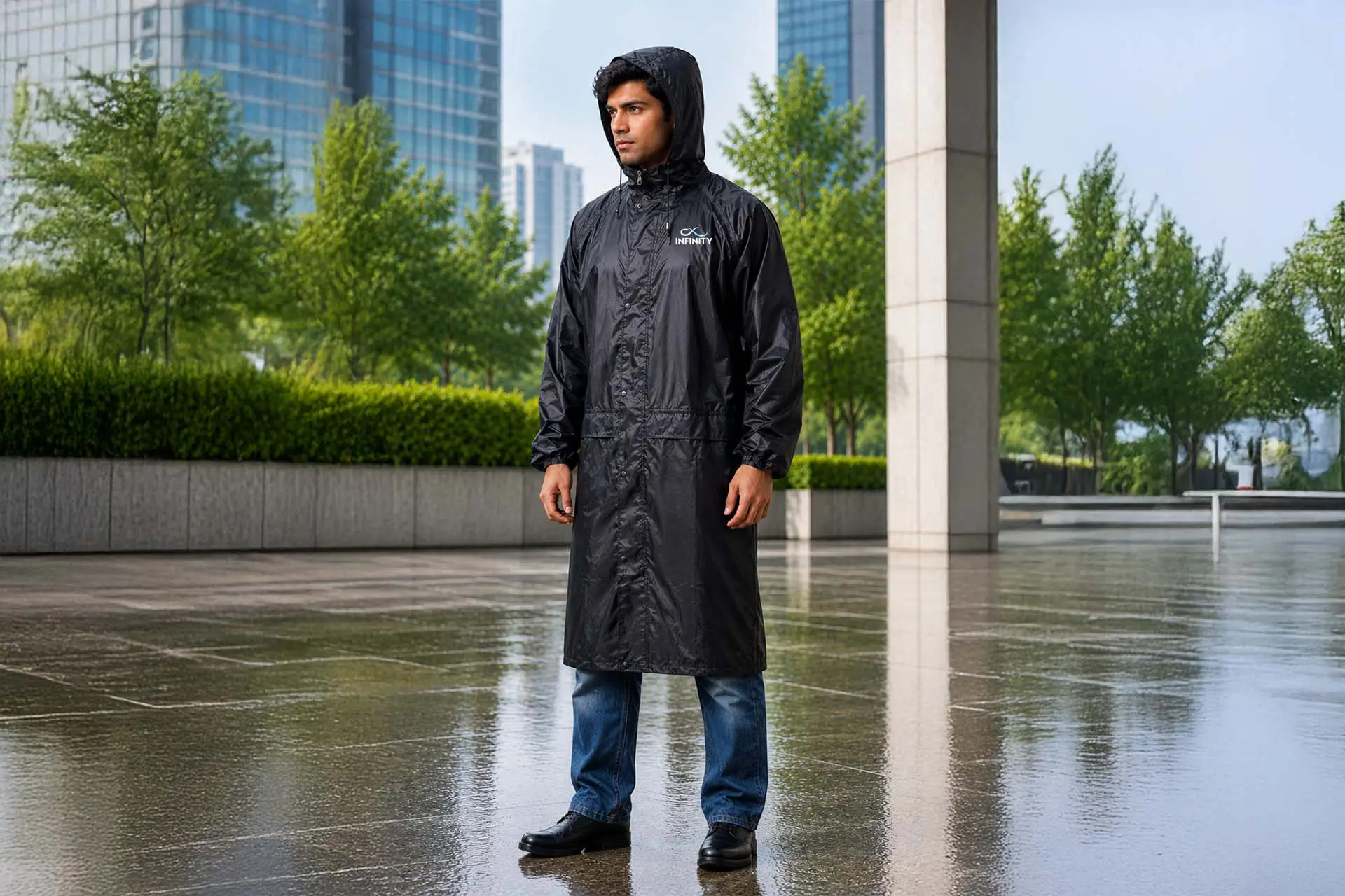 Raincoat Long with Hood