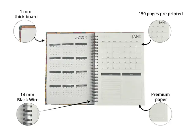 Kraft Personal Softcover Wiro Diary