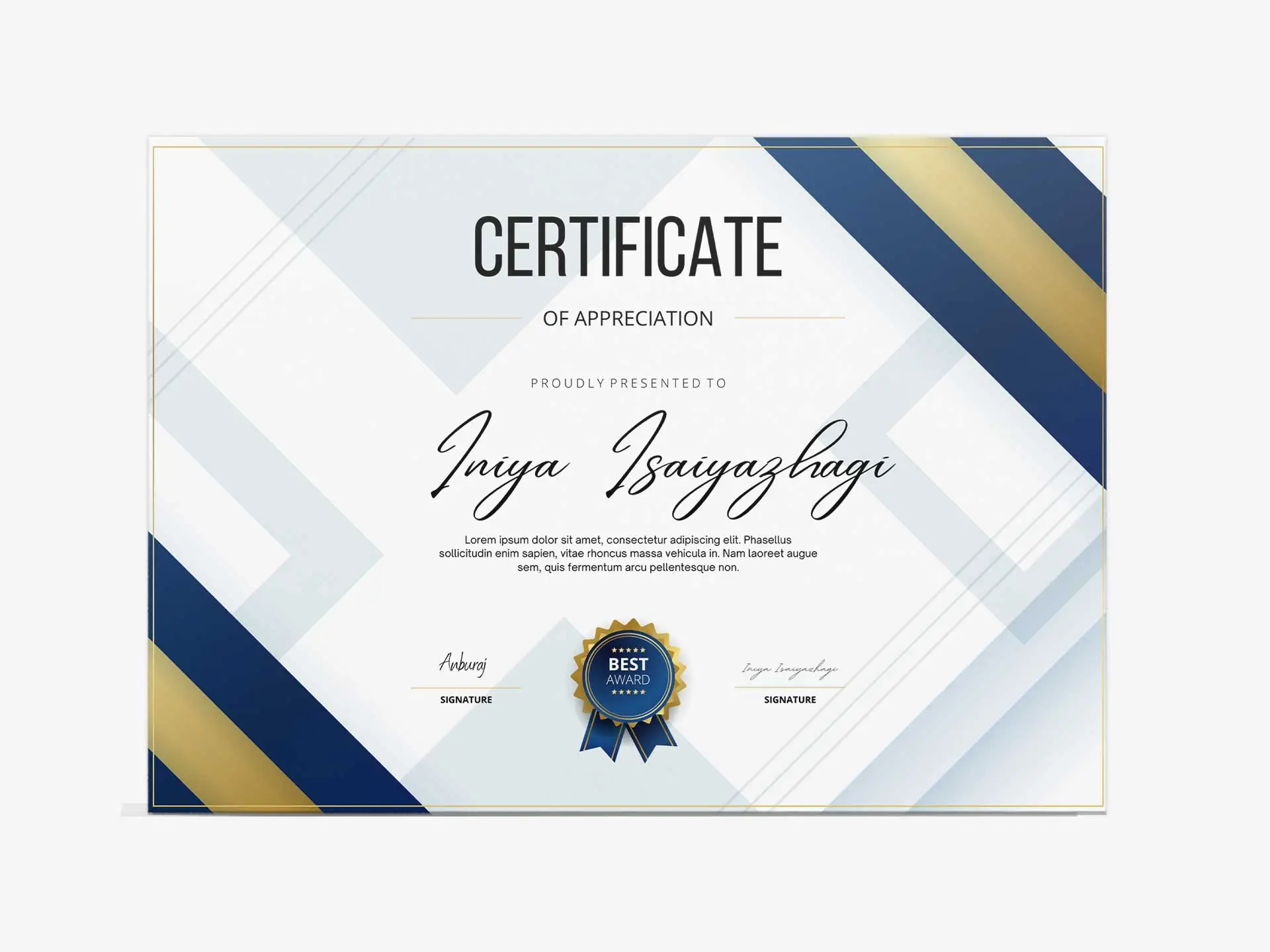 Certificates