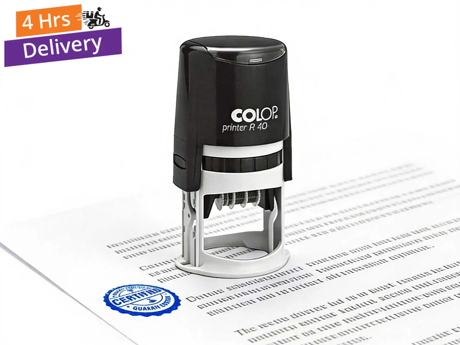 Circle Self-ink Rubber Stamps