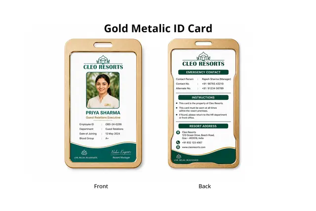 Metallic ID Card Holder