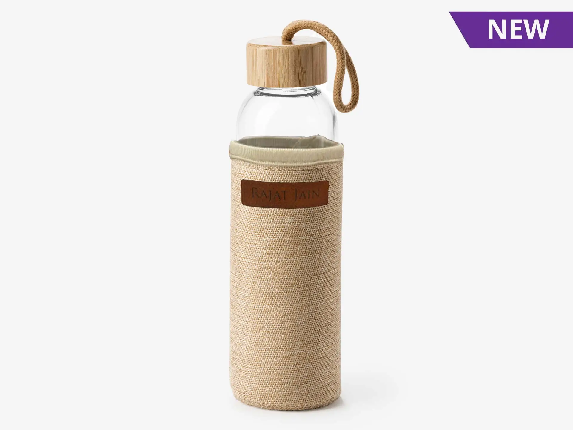 Glass Bottle with Jute Sleeve