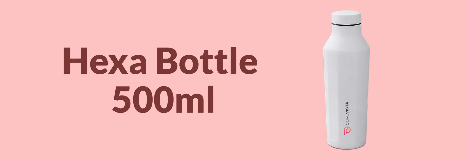 Hexa Bottle 500ml White