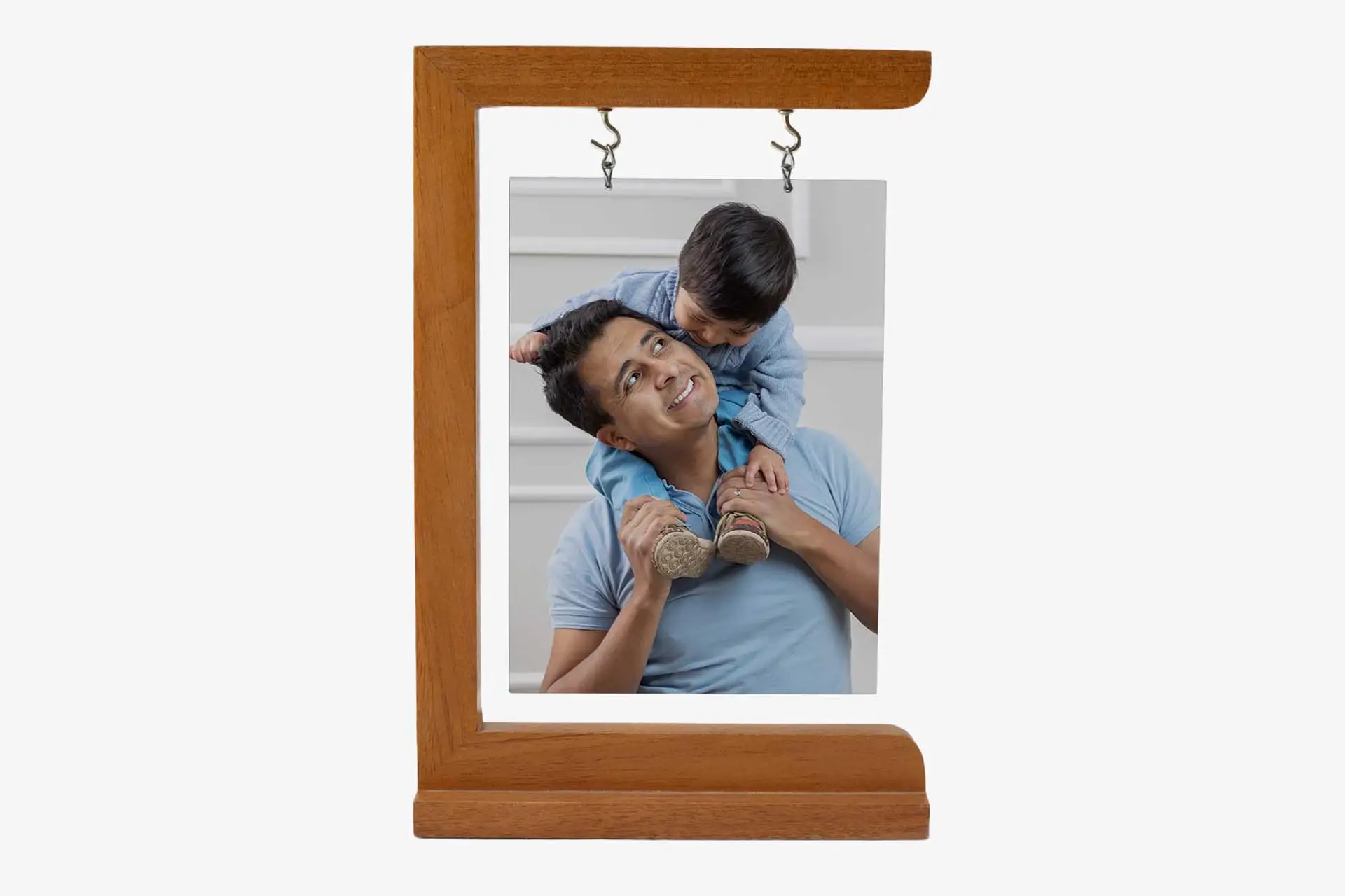Fathers Day Photo Pendant Wooden Stand