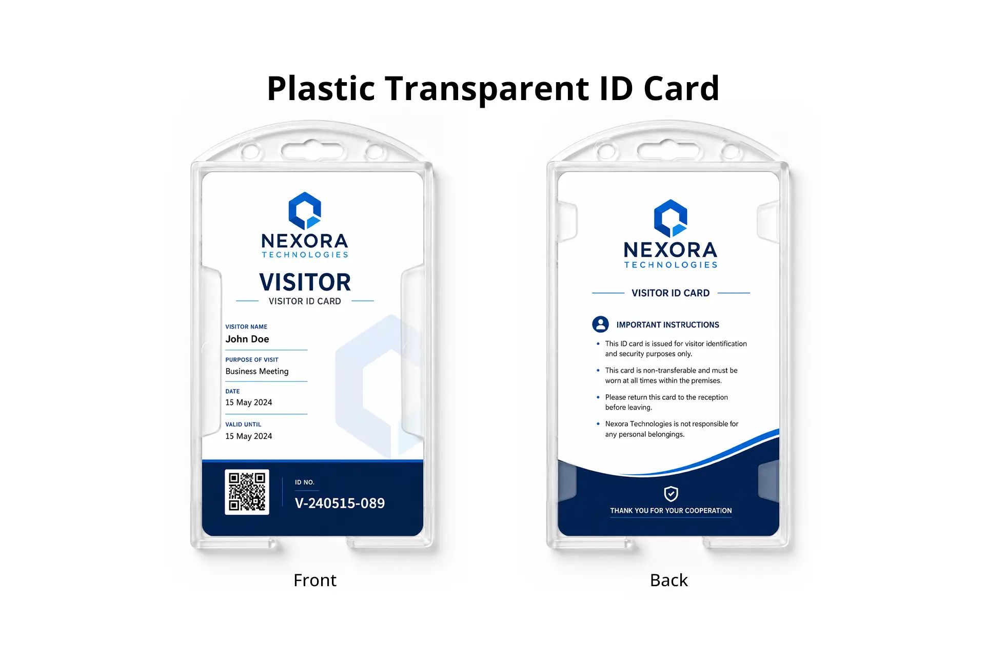 Basic Clear Flexi ID Card Holder