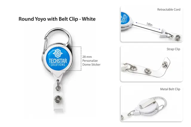 Premium Round Yoyo with belt hook & clip