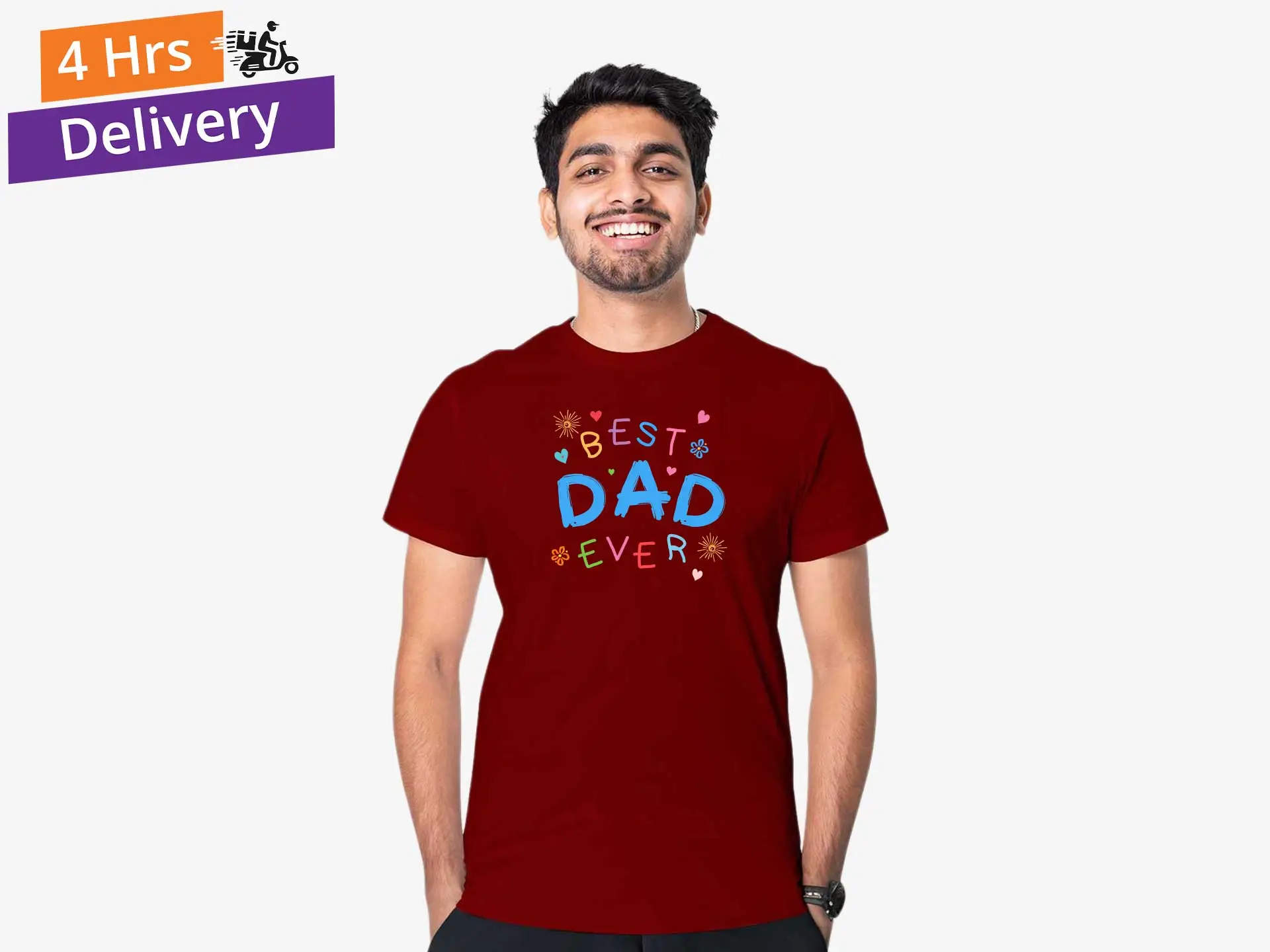 Fathers Day Round Neck T-Shirt