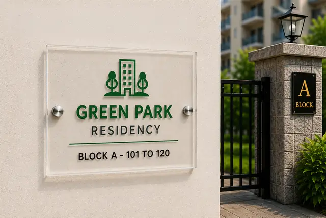 Apartment and Society Signs