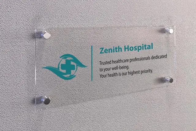 Custom Acrylic Sign Board with Studs