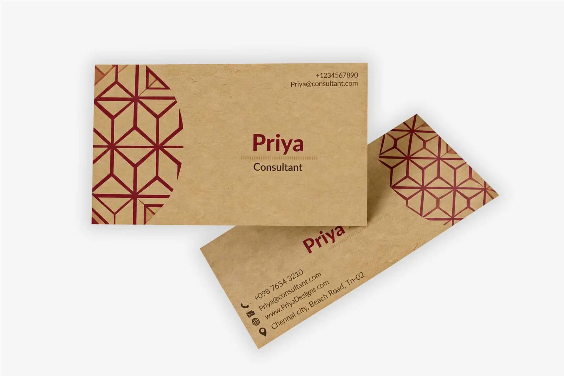 Kraft Paper Visiting Cards