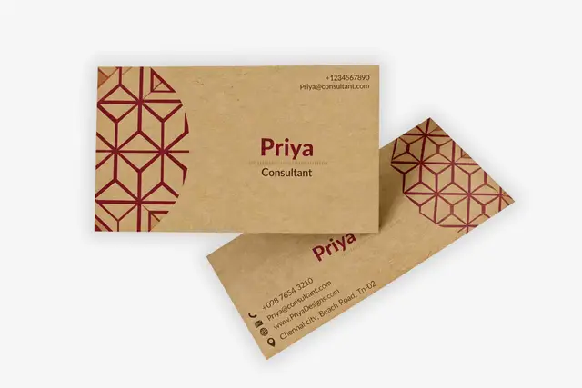 Kraft Paper Visiting Cards