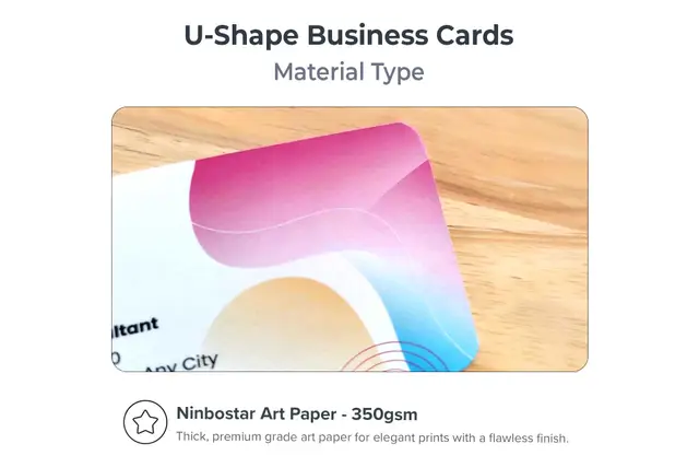 U-Shape Visiting Cards