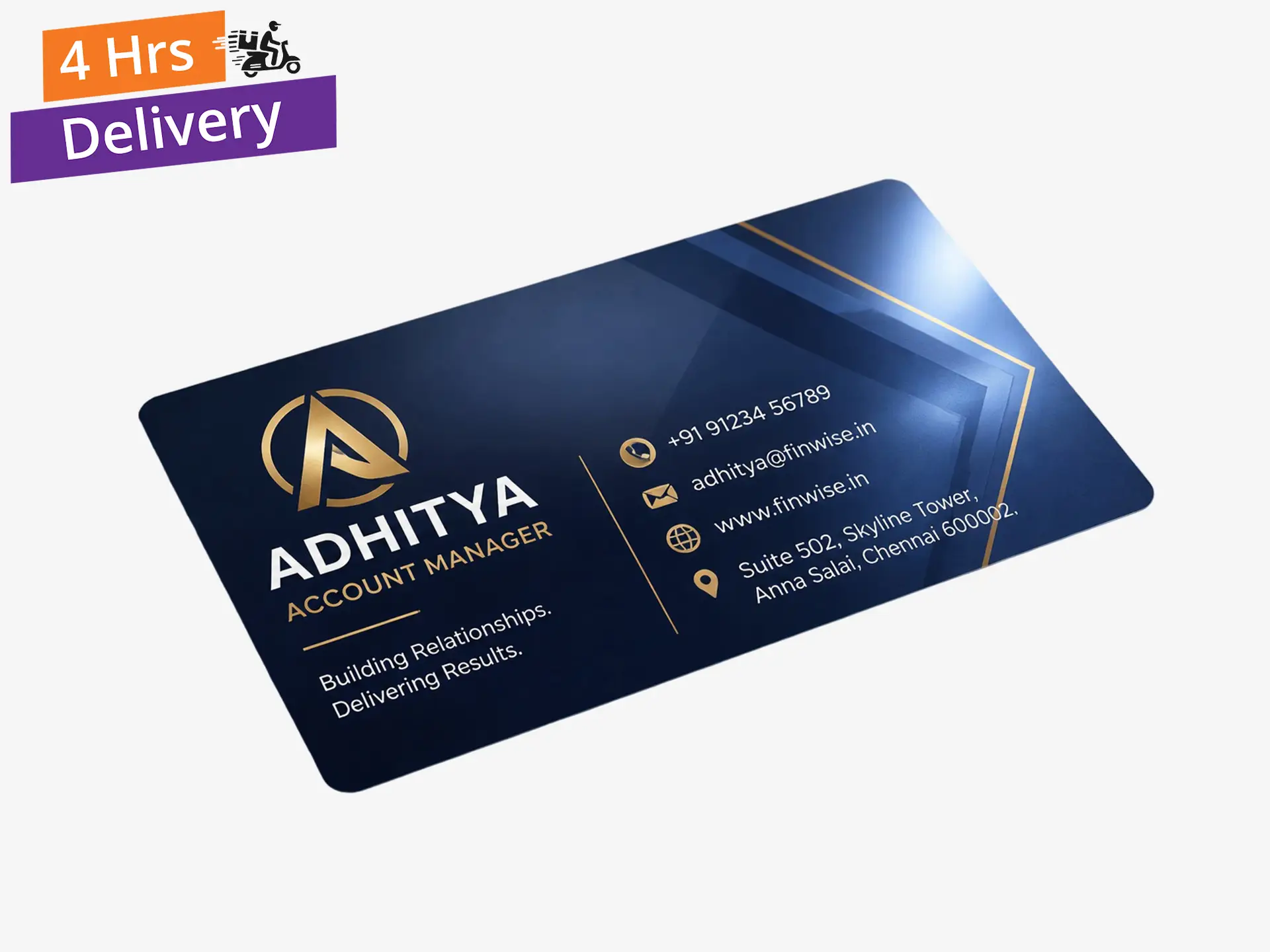 Metallic Finish Visiting Cards