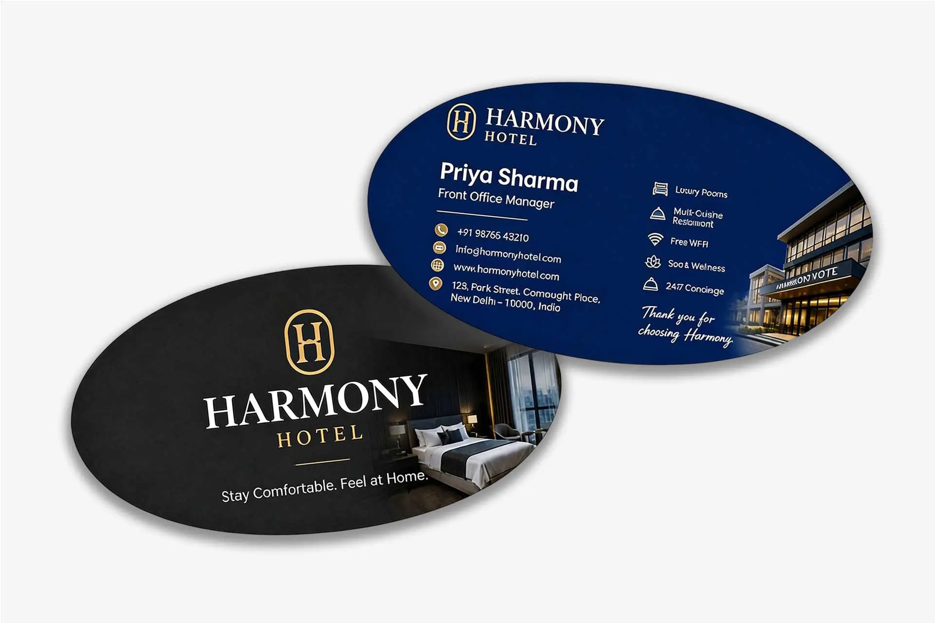 Oval Visiting Cards