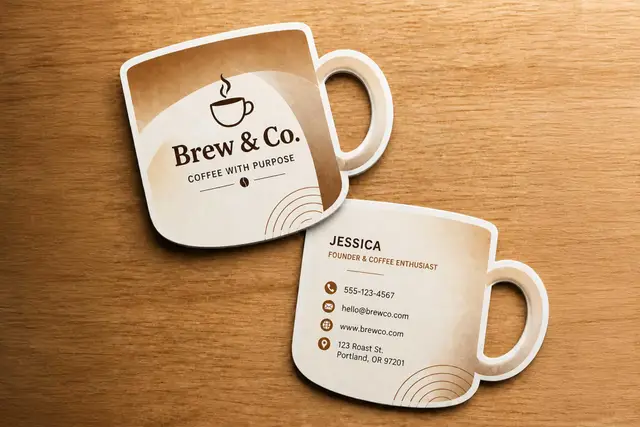 Custom Shape Visiting Cards