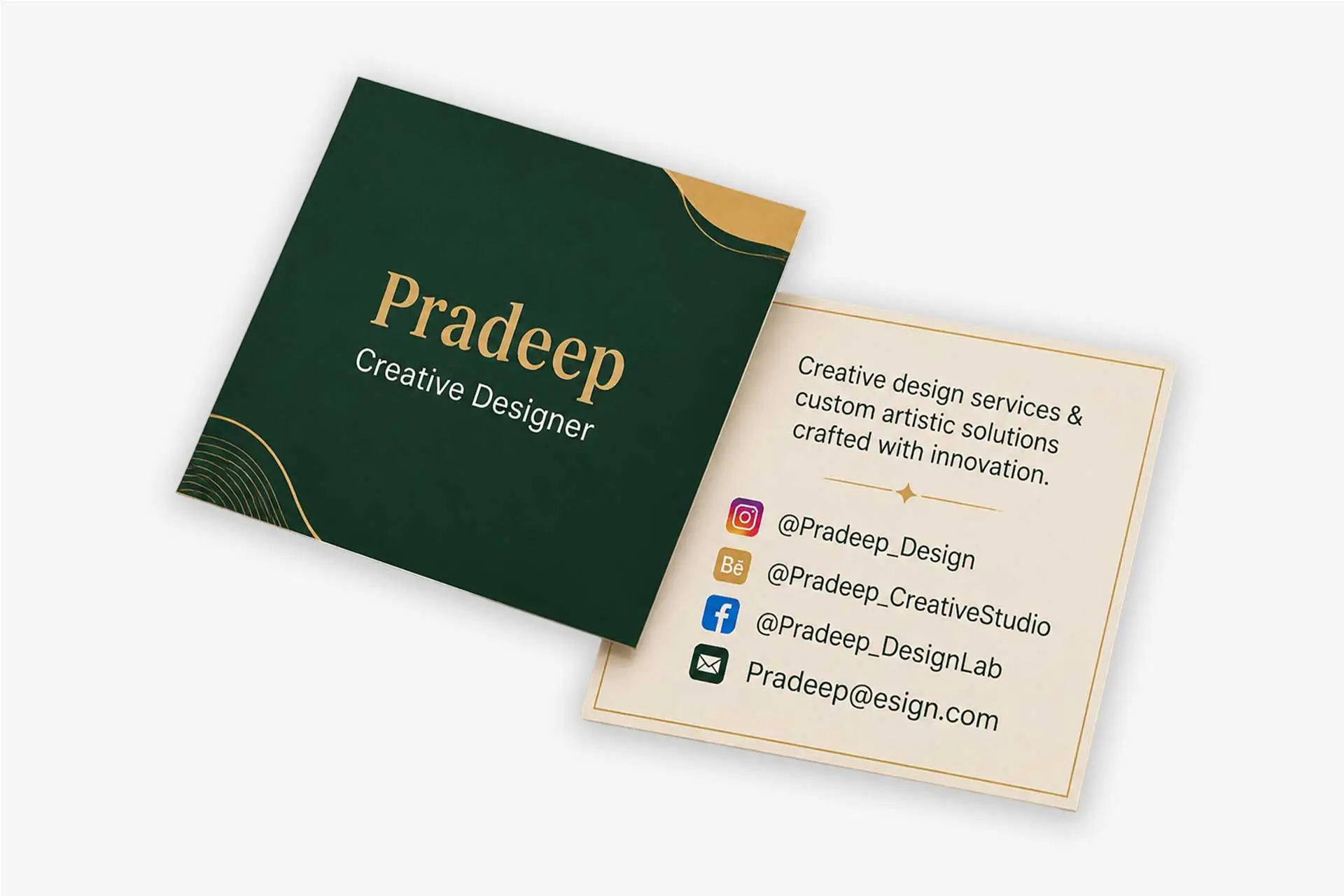 Square Visiting Cards