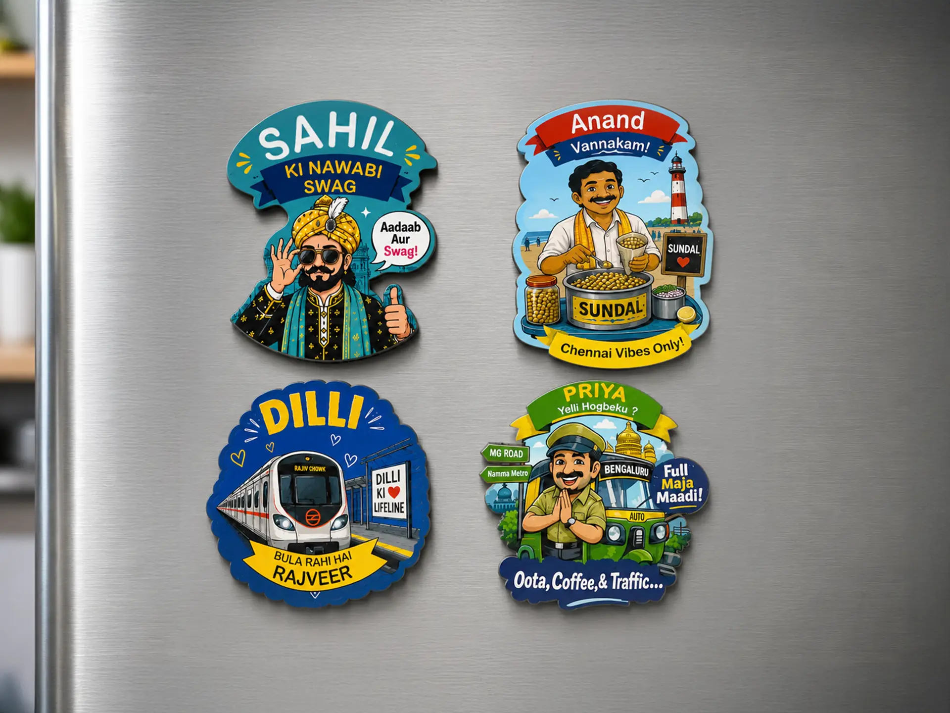 Personalised MDF Fridge Magnet