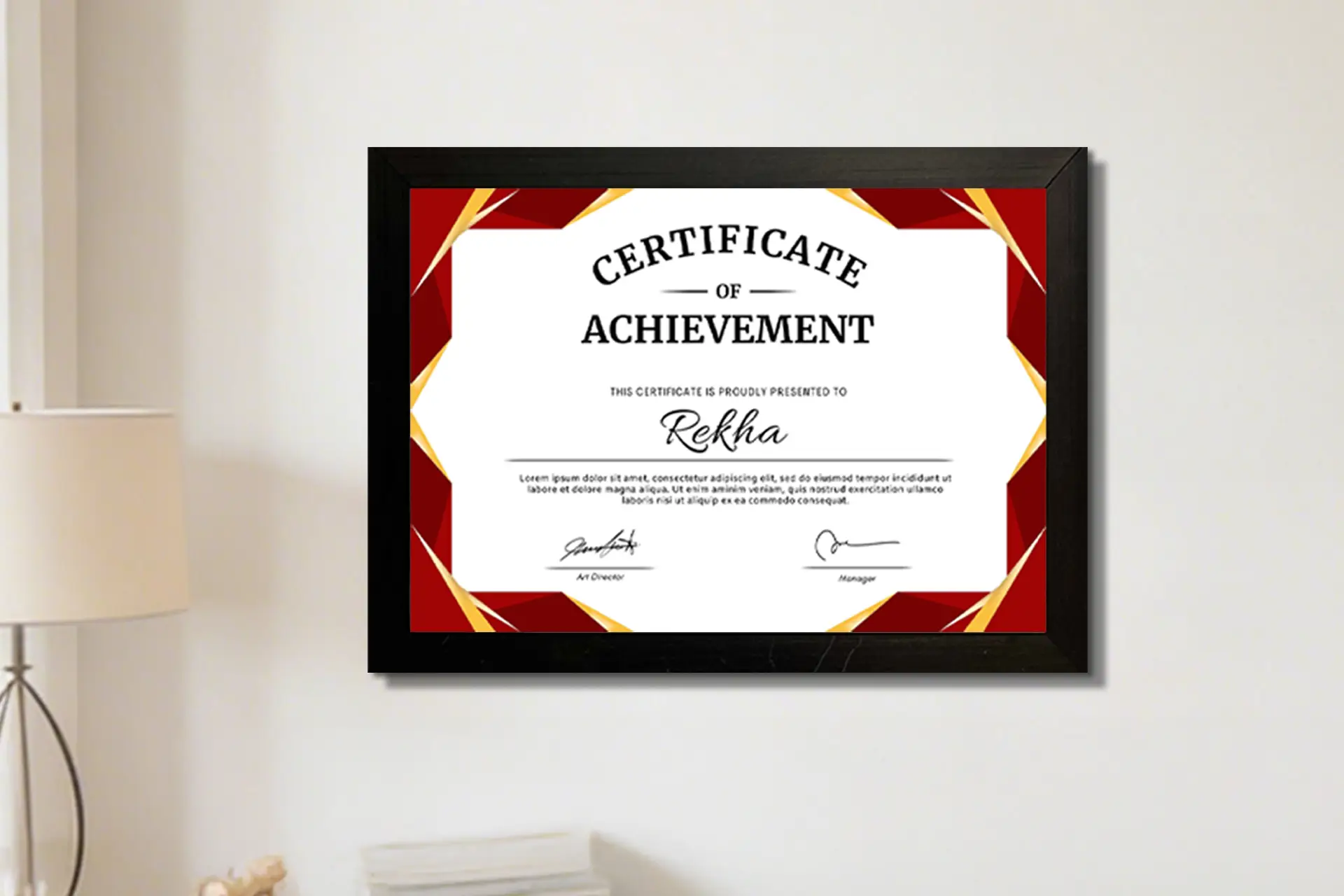 A4 Plain Brown Framed Certificates