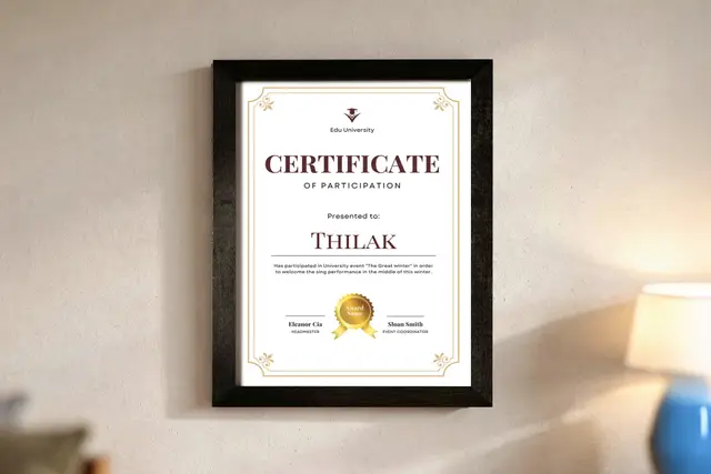 Framed Certificates