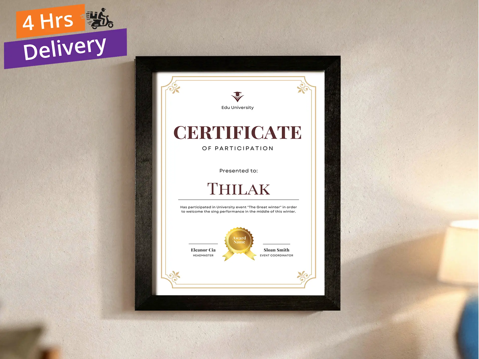 Framed Certificates