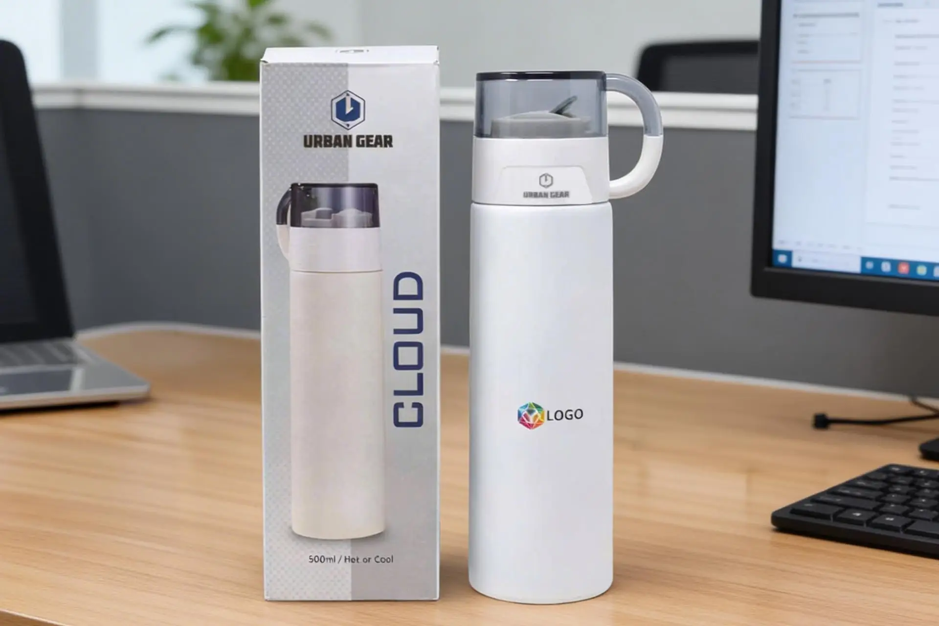 Lanky Hot & Cold Sipper - White