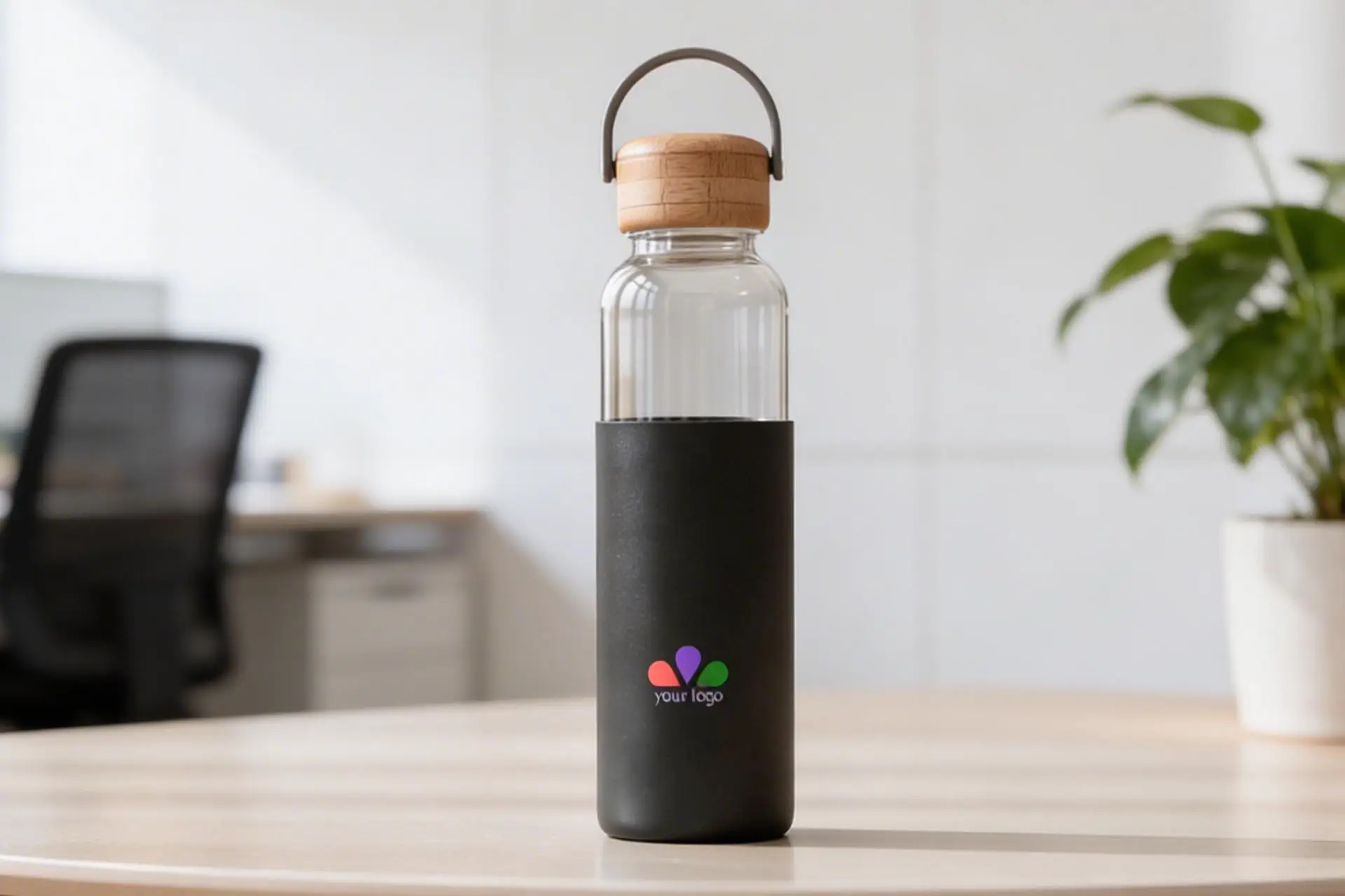 PureGrip Borosilicate Bottle - Black