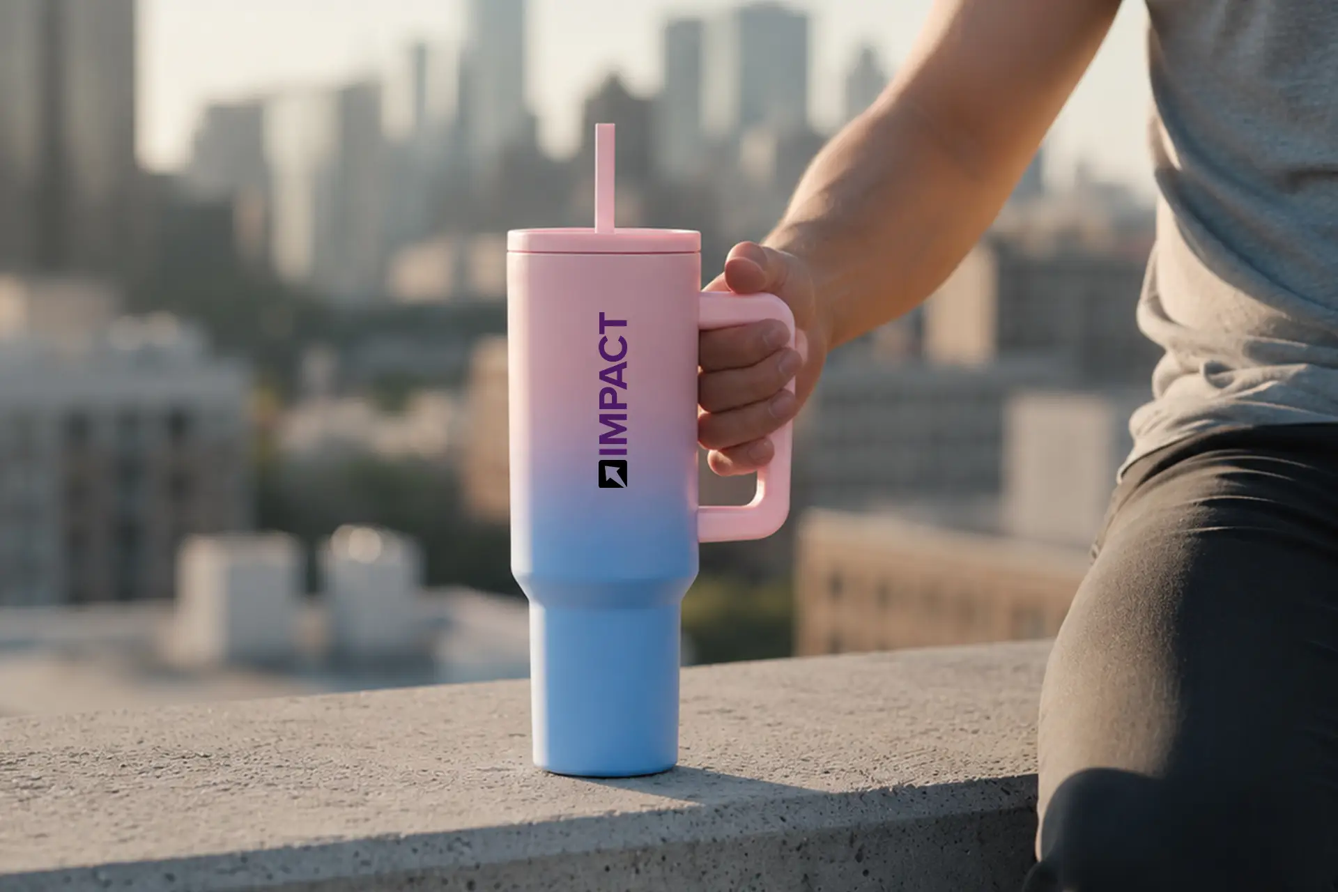 Radiate Tumbler 1200ml - Pink Blue