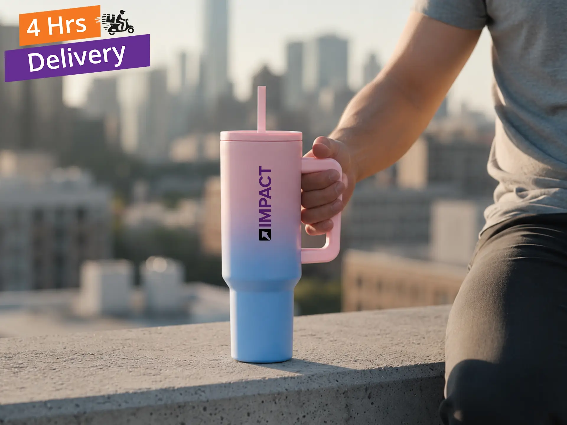 Radiate Tumbler 1200ml - Pink Blue