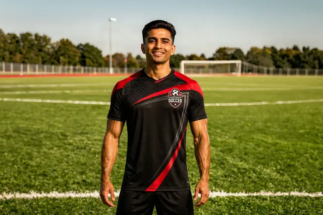 Crimson Edge Round Neck Jersey