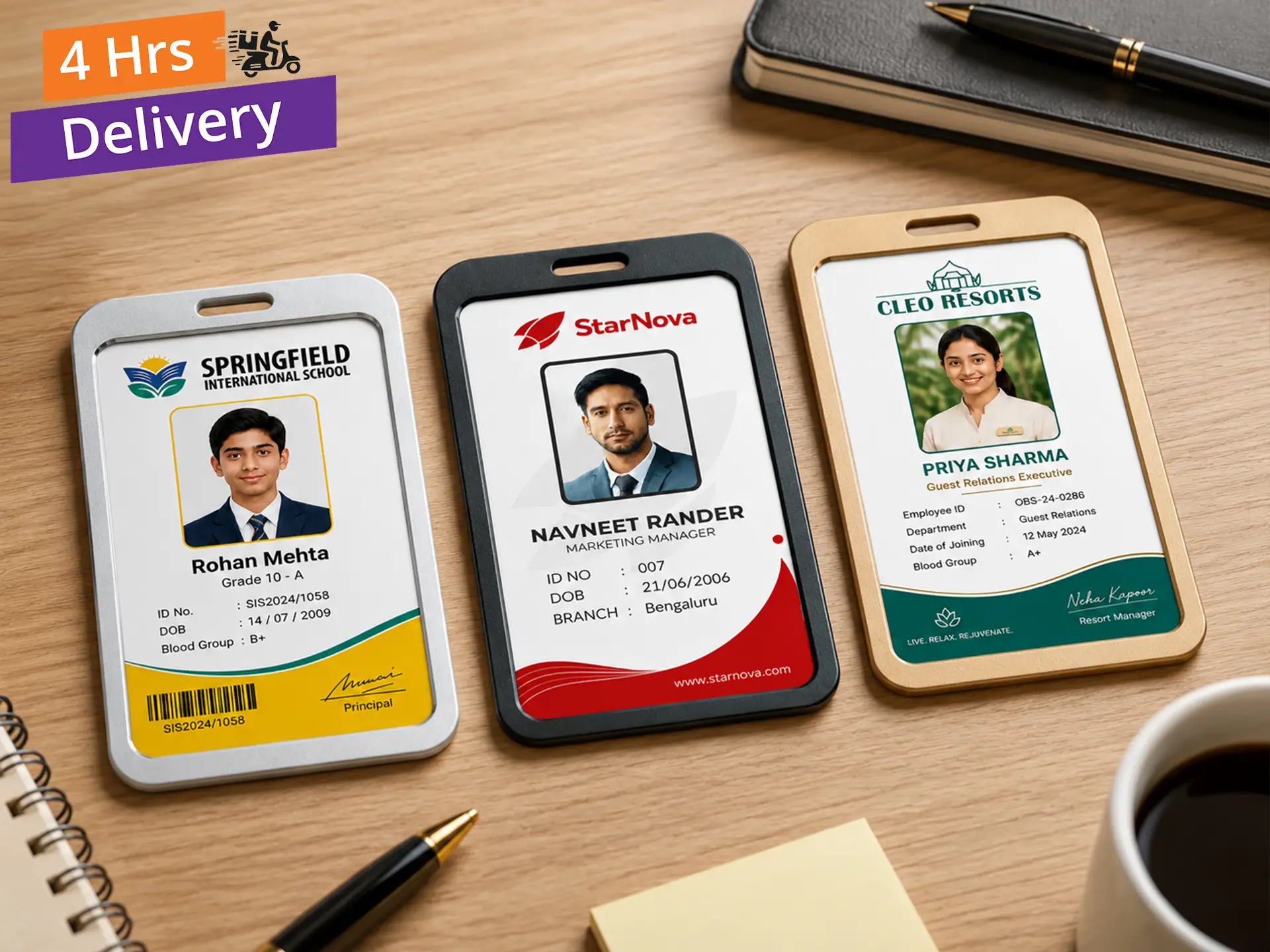 Metallic ID Card Holder