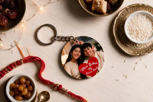 Raksha Bandhan Acrylic Circle Keychains