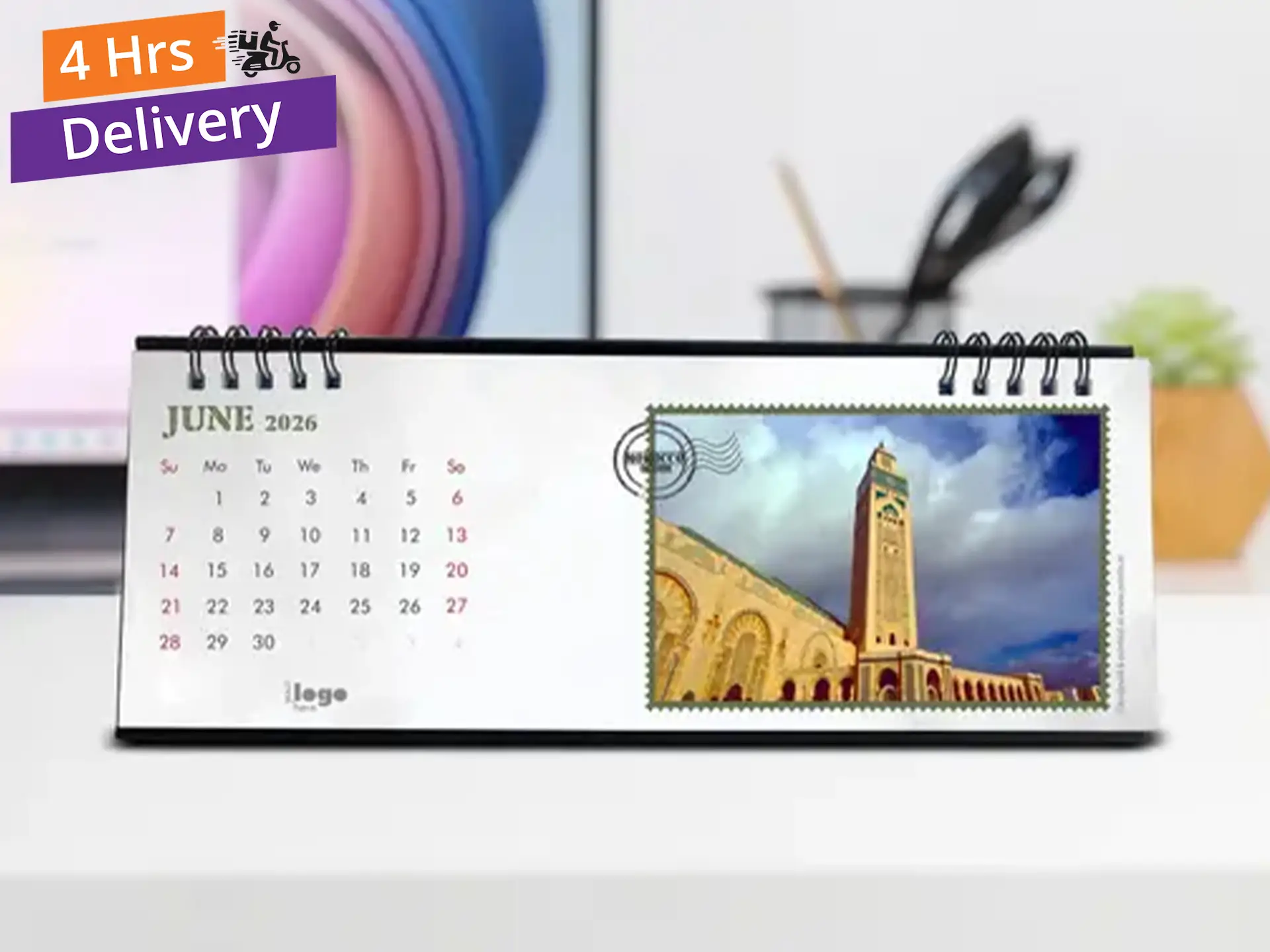 Long Desktop Calendar