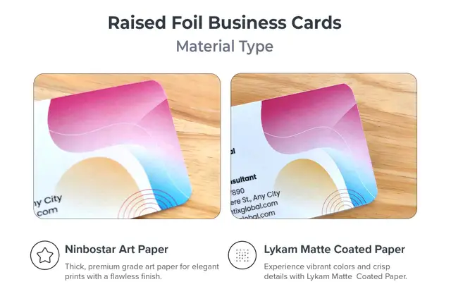 Raised Foil Visiting Cards